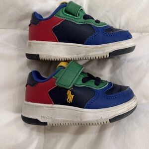 Polo by Ralph Lauren baby size 5 Green and Blue Sneakers